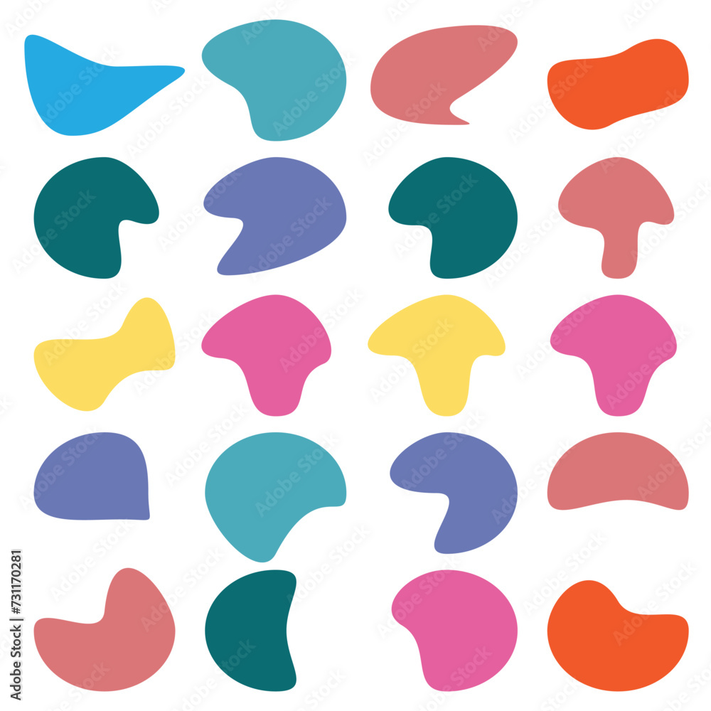 Poster abstract blob shape vector element