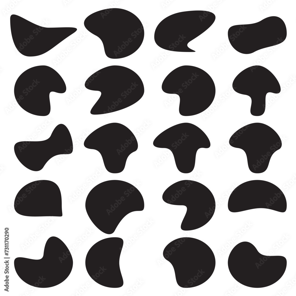 Poster Abstract blob shape vector element