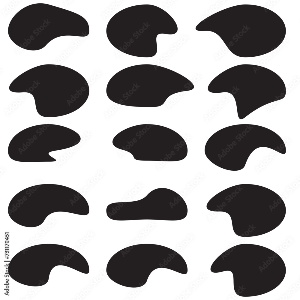 Poster abstract blob shape vector element