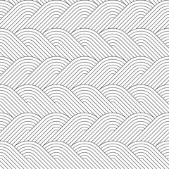 Vector seamless texture. Modern geometric background. Semicircle grid.