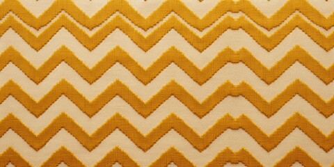Mustard zig-zag wave pattern carpet texture background 