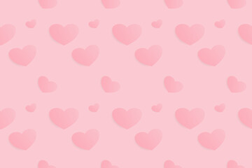 seamless pattern with pink hearts