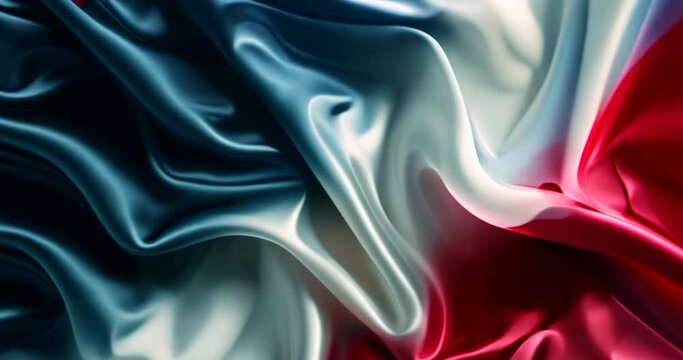 elegant satin with french flag colors wavy silk fabric background olympic 