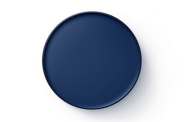 Fototapeta na wymiar Navy Blue round circle isolated on white background