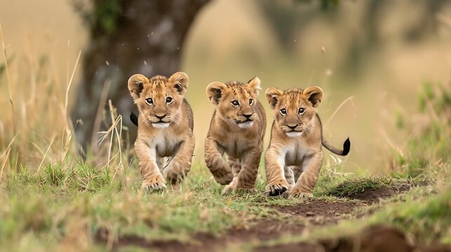 Masai Mara lion cubs