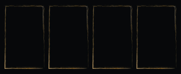 Naklejka premium Grunge frame.Grunge background.Abstract vector template. golden.eps 10