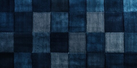 Navy Blue square checkered carpet texture 