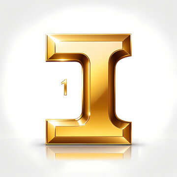 3d gold number 1