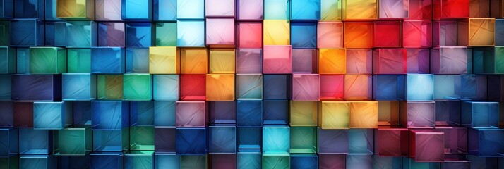 Fototapeta na wymiar Abstract colors and geometric shapes on a wall