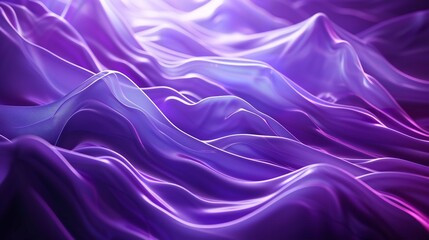 Digital Lavender Abstract Wave Illustration