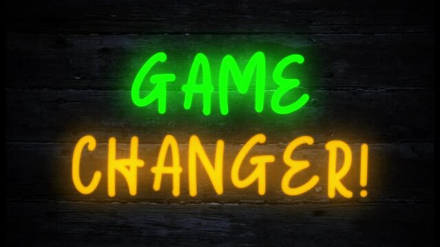 game changer neon effect sign