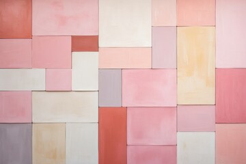 Abstract colors and geometric shapes on a wall