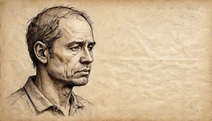 portrait of a person on a parchment