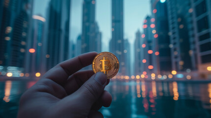 bitcion business, city, skyline, cityscape