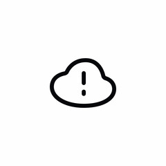 Cloud Error Exclamation Mark Vector Icon Sign Symbol