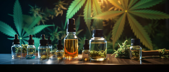 Obraz na płótnie Canvas Exploring Medicinal Cannabis: From Organic Plants to CBD Oil Benefits