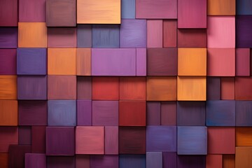 Abstract colors and geometric shapes on a wall