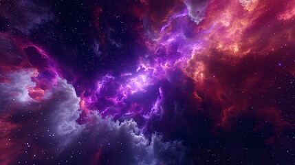 Naklejka na ściany i meble Nebula in Deep Space Abstract Colorful Background