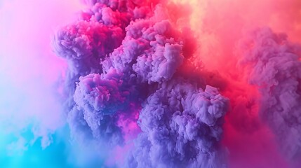 Neon Smoke Clubs in a Riot of Colors Burst