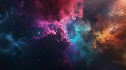 Obraz na płótnie Canvas Nebula in Deep Space Abstract Colorful Background