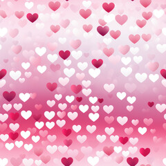 pink hearts seamless pattern. Valentines Day seamless heart pattern 
