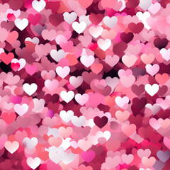 Obraz na płótnie Canvas pink hearts seamless pattern. Valentines Day seamless heart pattern 