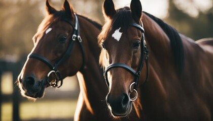 portrait of Thoroughbred Yearlings
