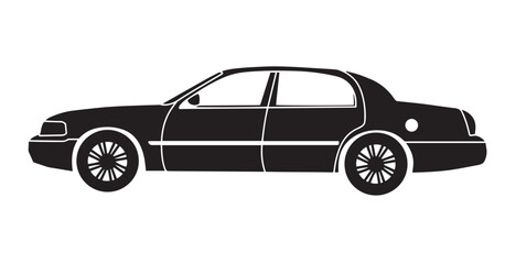 Targa classic car silhouette side view