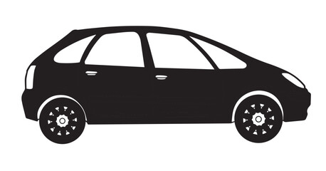 MPV car silhouette side view