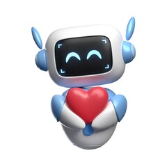 Variety of 3D Robot Expressions Illustration