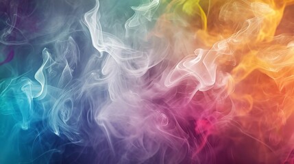 Seamless Colorful Smoke Abstract Pattern Background
