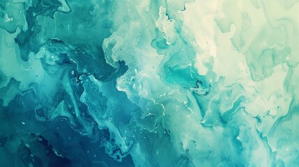 Fototapeta na wymiar Soothing Tones of Blue, Green, and Teal in this Abstract Art