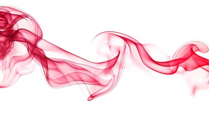 Abstract Composition - Swirling Movement of Red Smoke Lines