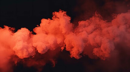  Transparent Red Smoke Cloud Isolated - Generative Art