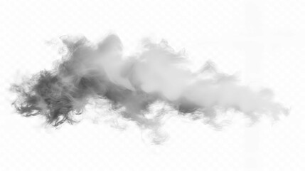 Vector of Smoke or Fog Isolated on White Transparent Background