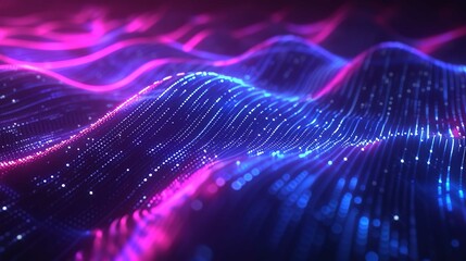 Abstract Visualization of Sound Waves in a Futuristic Style