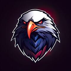 hand drawn eagle mascot logo   