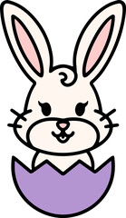 Obraz premium cute bunny in easter egg