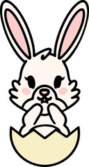 easter egg and easter bunny