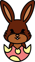 easter egg and easter bunny