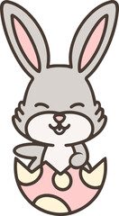 easter egg and easter bunny