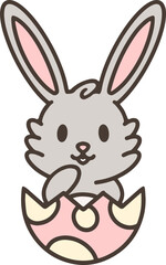 easter egg and easter bunny