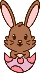 Fototapeta premium easter egg and easter bunny