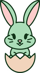 easter egg and easter bunny