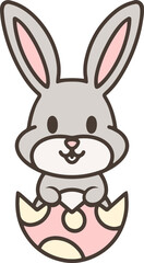Obraz premium easter egg and easter bunny