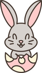 easter bunny in an easter egg