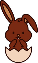 easter bunny in an easter egg