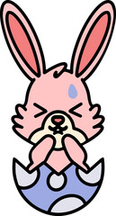 easter bunny in an easter egg