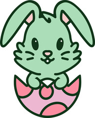 easter bunny in an easter egg