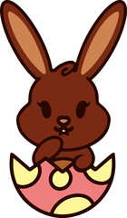 easter bunny in an easter egg